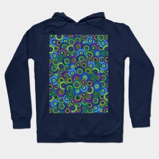 Peacock Circles Pattern Hoodie